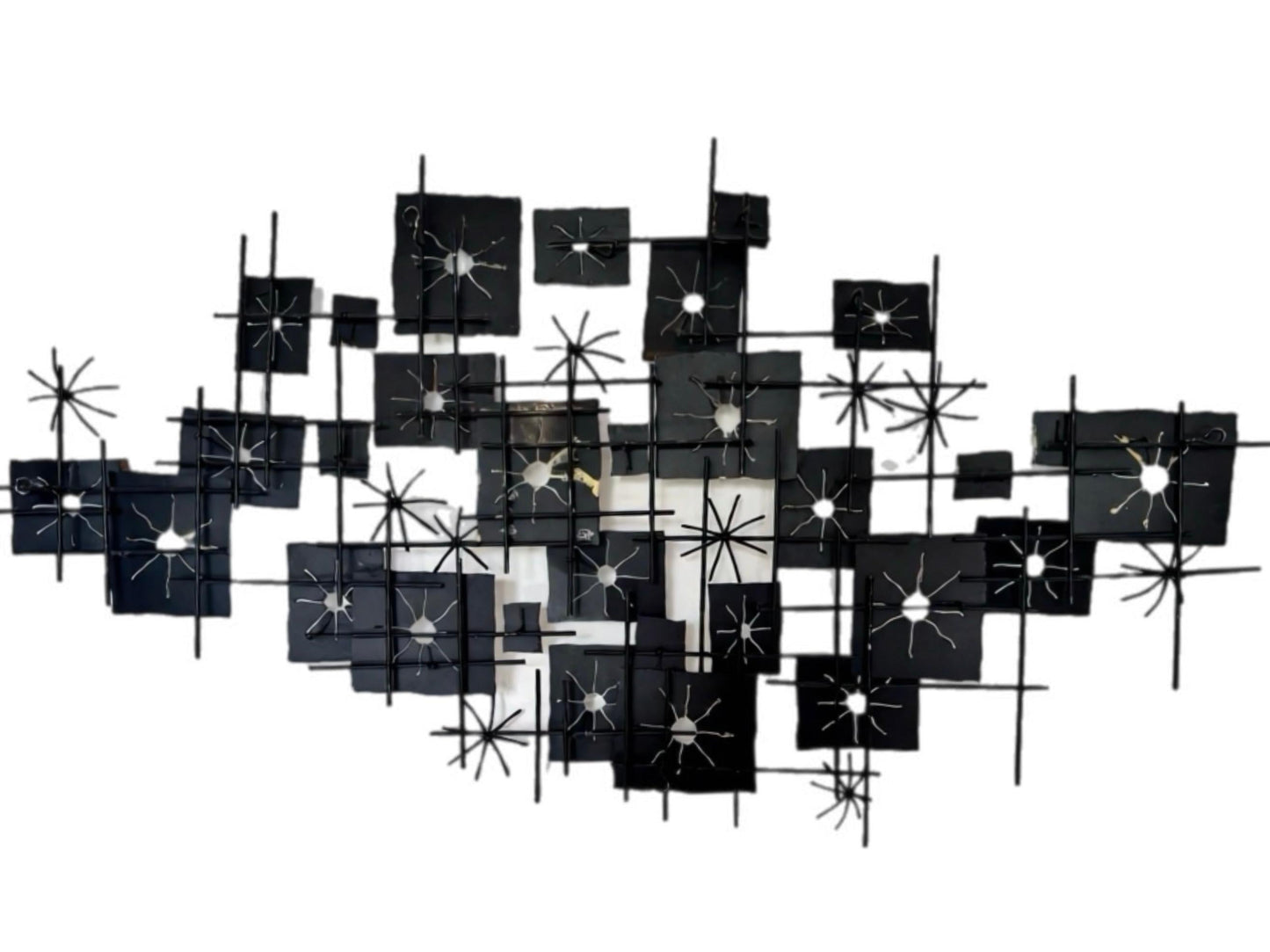 Frisman Vintage XL 60s MCM Curtis Jere att Brutalist INDOOR OUTDOOR Geometric Wall Art Sculpture