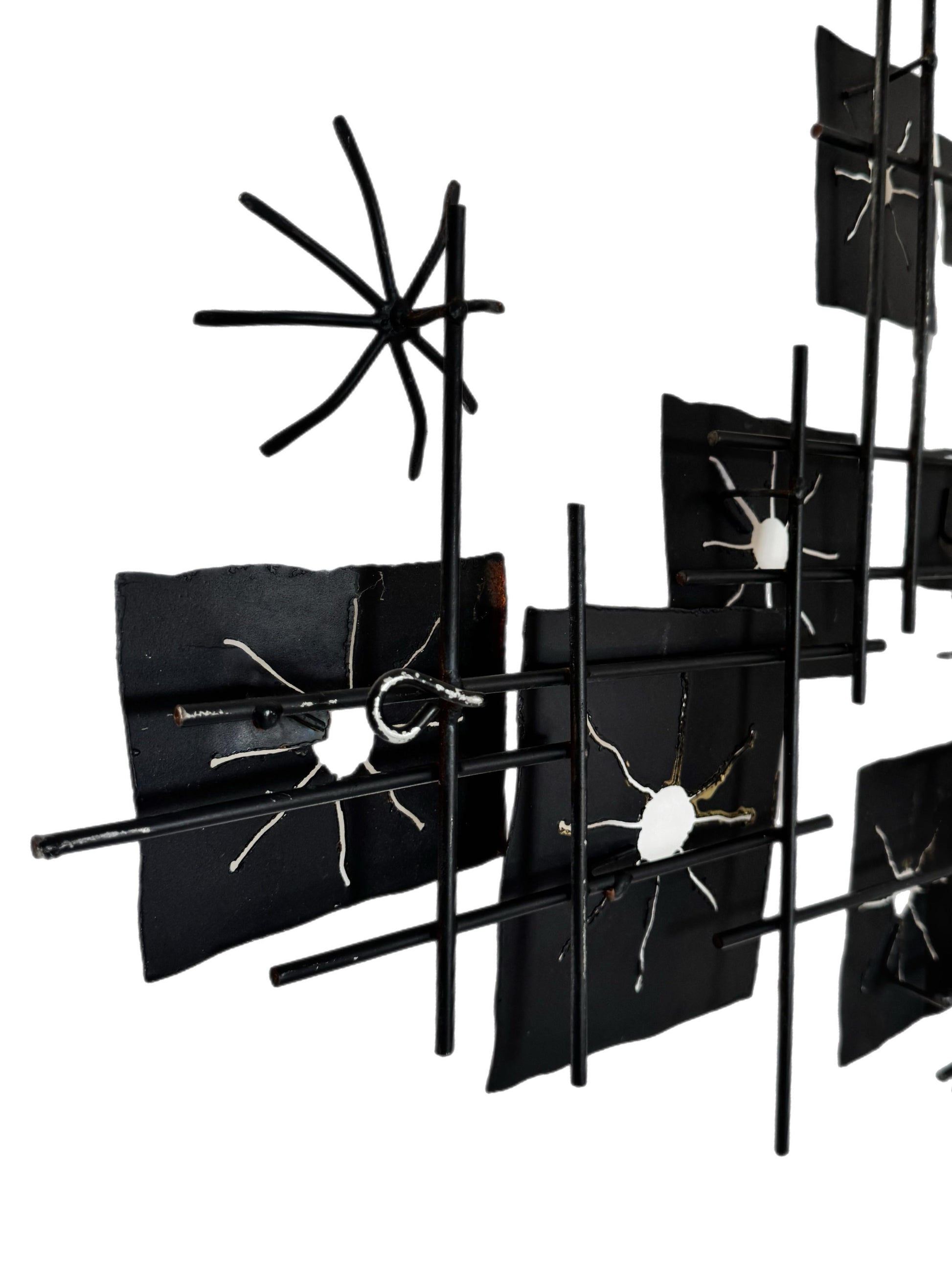 Frisman Vintage XL 60s MCM Curtis Jere att Brutalist INDOOR OUTDOOR Geometric Wall Art Sculpture