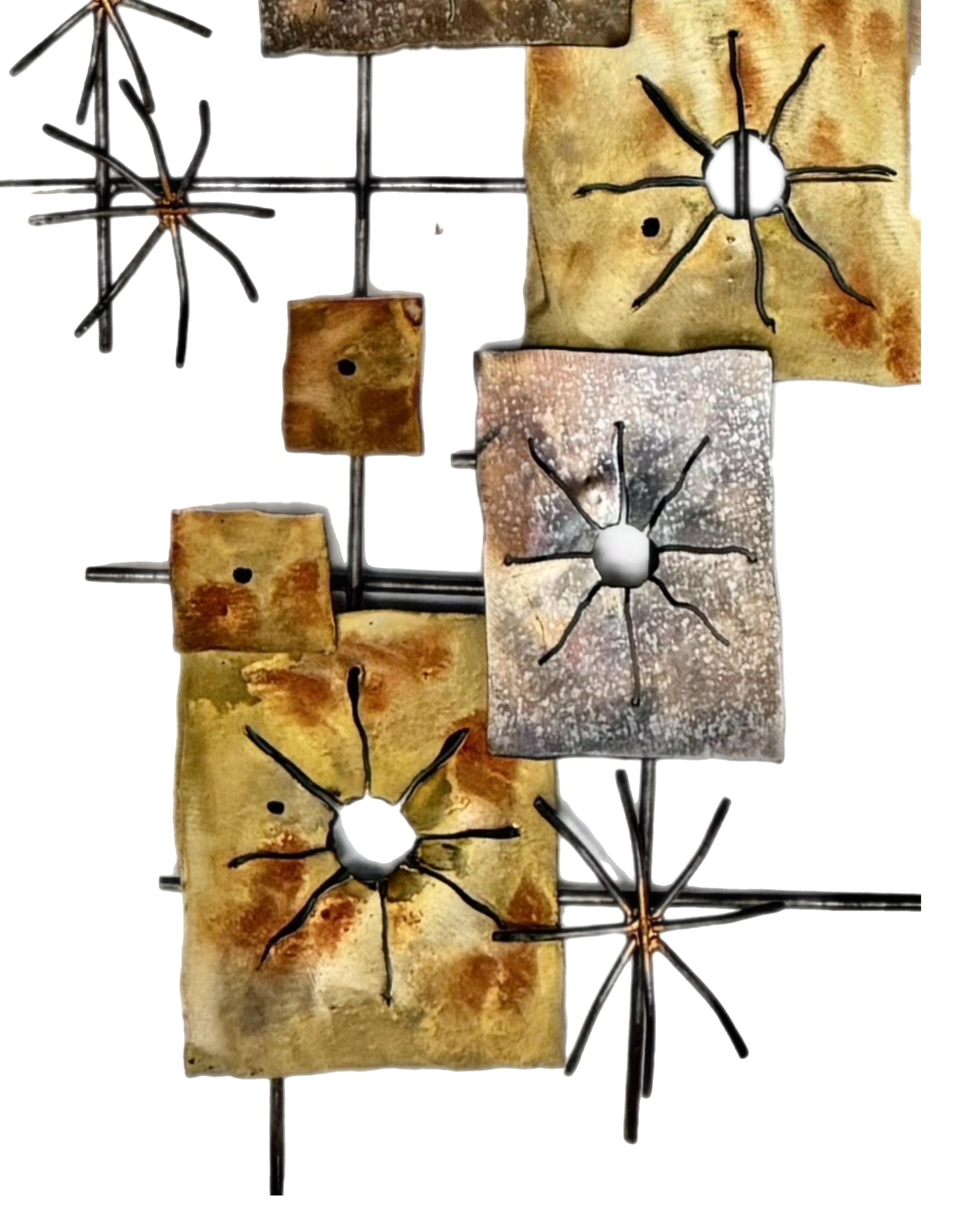 Frisman Vintage XL 60s MCM Curtis Jere att Brutalist INDOOR OUTDOOR Geometric Wall Art Sculpture