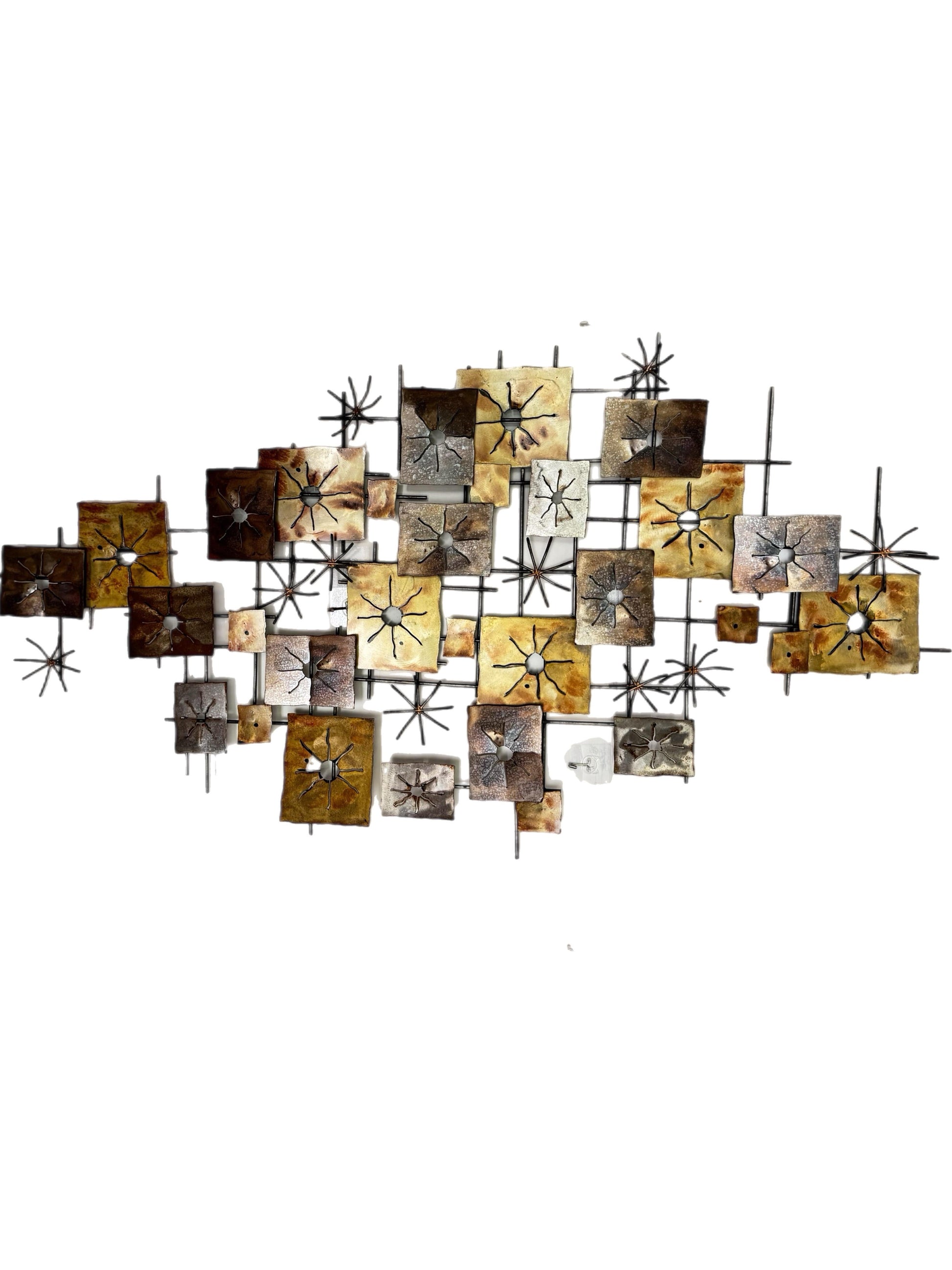 Frisman Vintage XL 60s MCM Curtis Jere att Brutalist INDOOR OUTDOOR Geometric Wall Art Sculpture