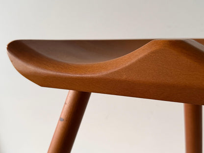 Frisman Vintage Mid Century Vintage Danish Milking Stool Oak 1970's