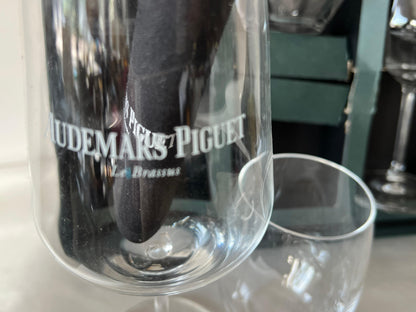 Frisman Vintage Audemars Piguet Unused Crystal Wine Glasses VIP Promotional