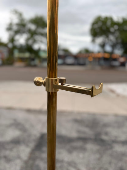 Frisman Vintage A Pair Of Arredoluce Attributed Brass Easel Lamps Polished Brass