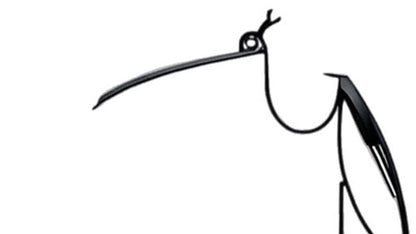 Frisman Vintage Bill Heise att Jere Modern Heron Crane Bird Steel Hand Wrought Outdoor Sculpture