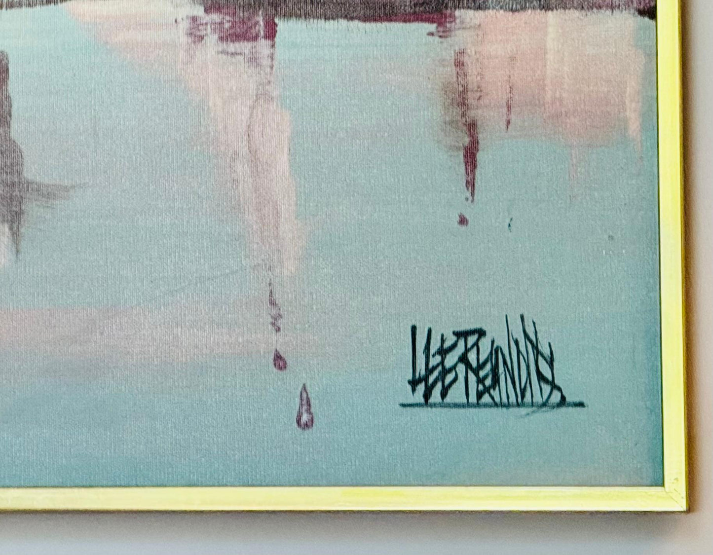 Frisman Vintage Lee Reynolds Abstract Nautical Impressionist Painting Boats in Harbor at Dusk