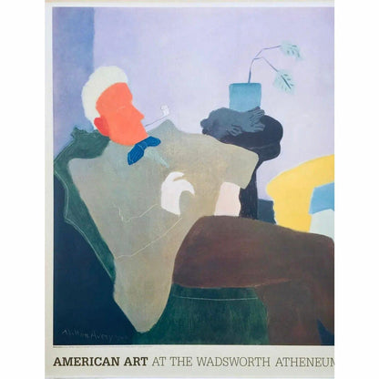 Frisman Vintage 80s Vintage Original Milton Avery Husband and Wife Exhibition Lithograph Poster
