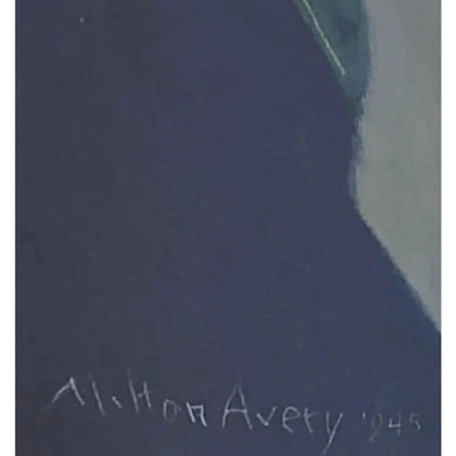Frisman Vintage 80s Vintage Original Milton Avery Husband and Wife Exhibition Lithograph Poster