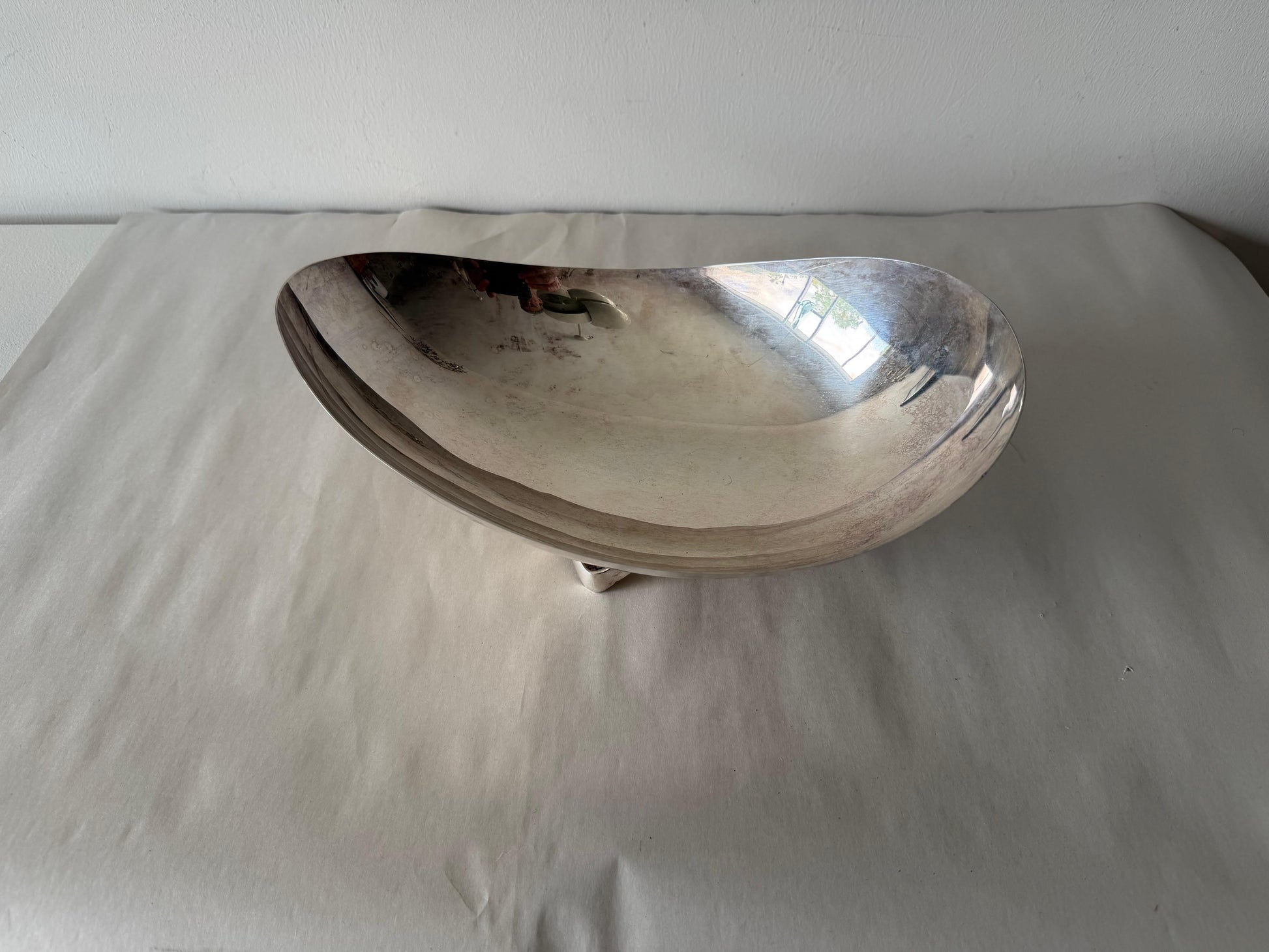 Frisman Vintage Biomorphic Silverplate Bowl By Wilcox International Silver Co, 1960's Unusual