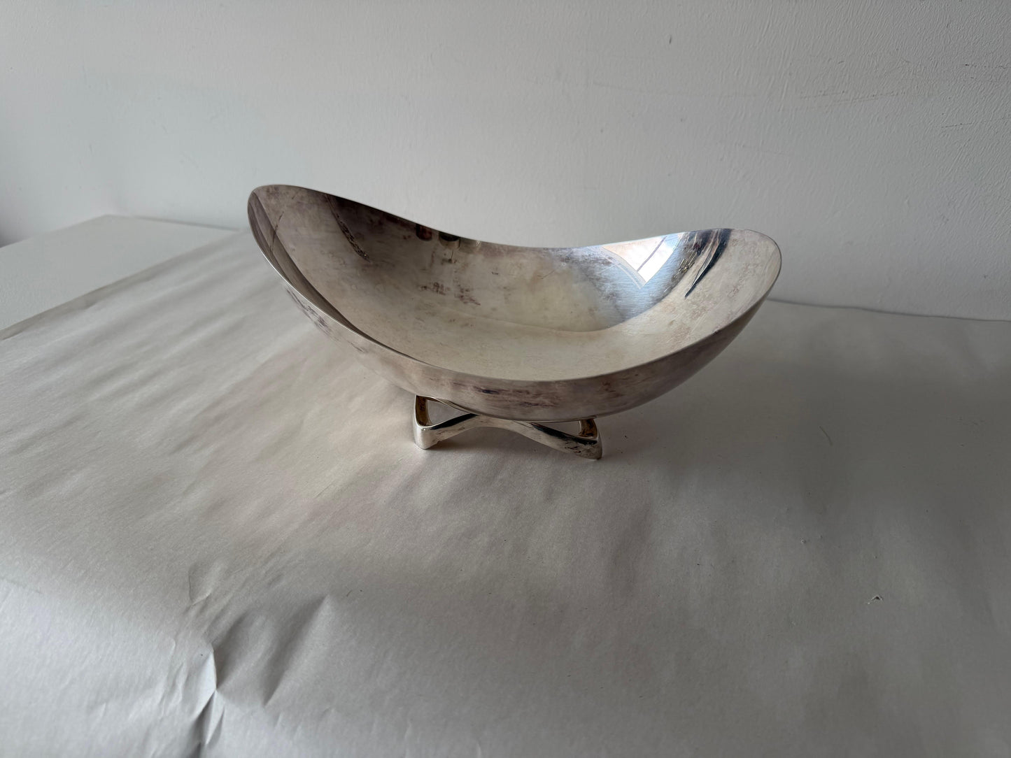 Frisman Vintage Biomorphic Silverplate Bowl By Wilcox International Silver Co, 1960's Unusual