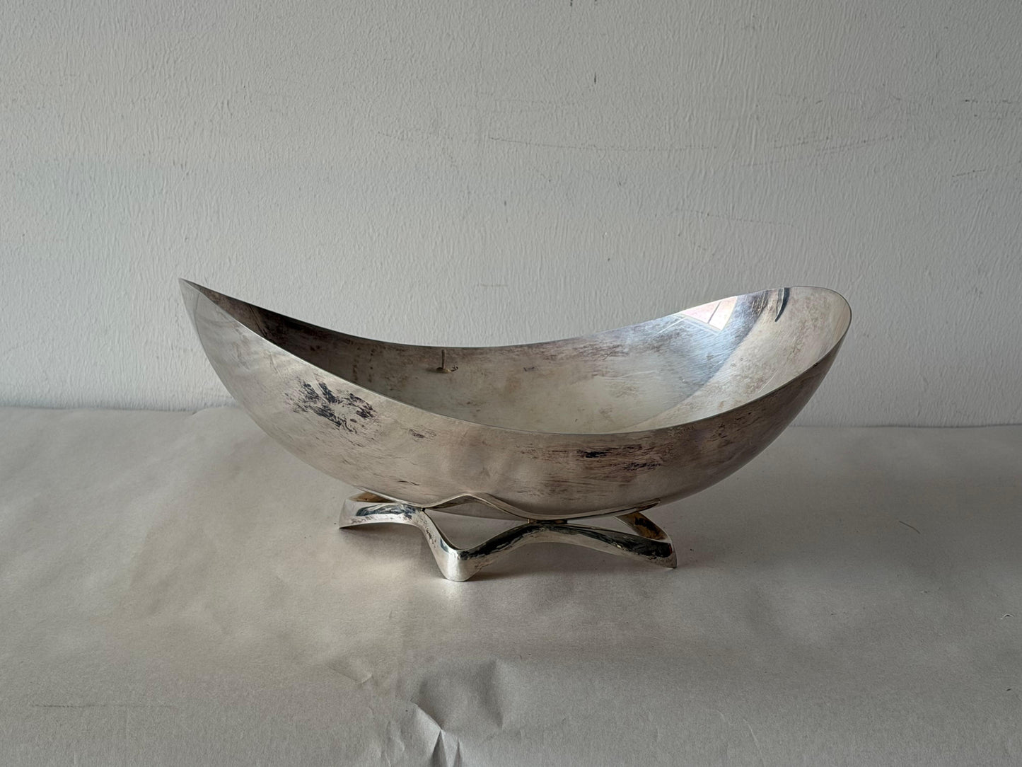 Frisman Vintage Biomorphic Silverplate Bowl By Wilcox International Silver Co, 1960's Unusual