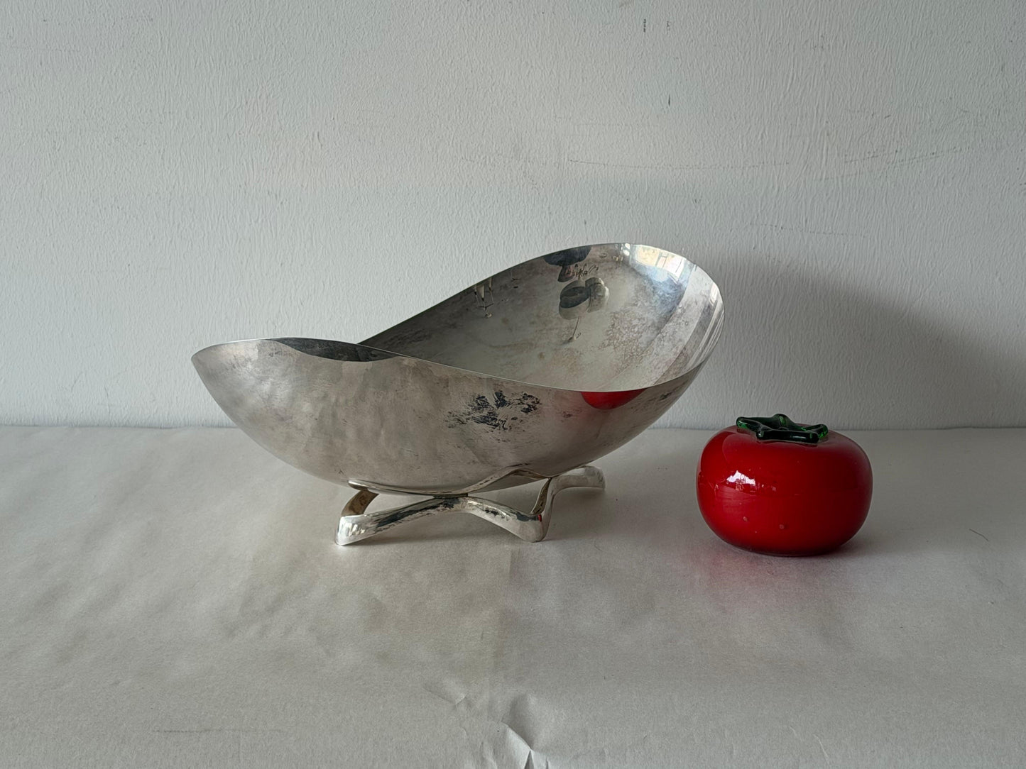 Frisman Vintage Biomorphic Silverplate Bowl By Wilcox International Silver Co, 1960's Unusual