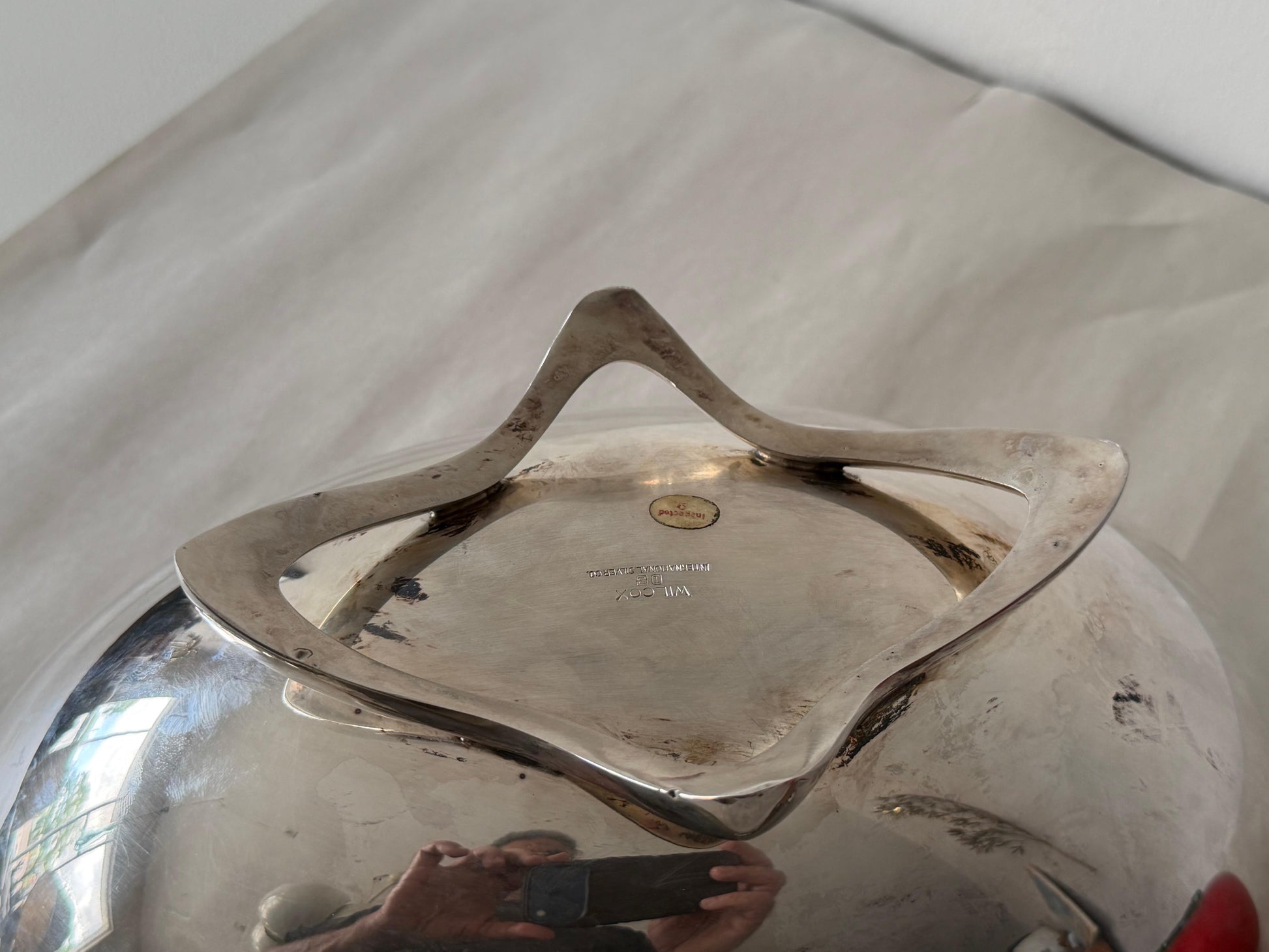 Frisman Vintage Biomorphic Silverplate Bowl By Wilcox International Silver Co, 1960's Unusual
