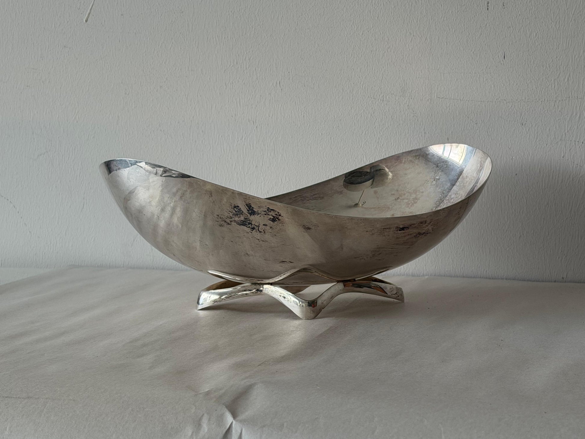 Frisman Vintage Biomorphic Silverplate Bowl By Wilcox International Silver Co, 1960's Unusual