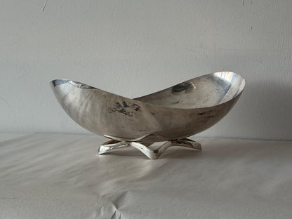 Frisman Vintage Biomorphic Silverplate Bowl By Wilcox International Silver Co, 1960's Unusual