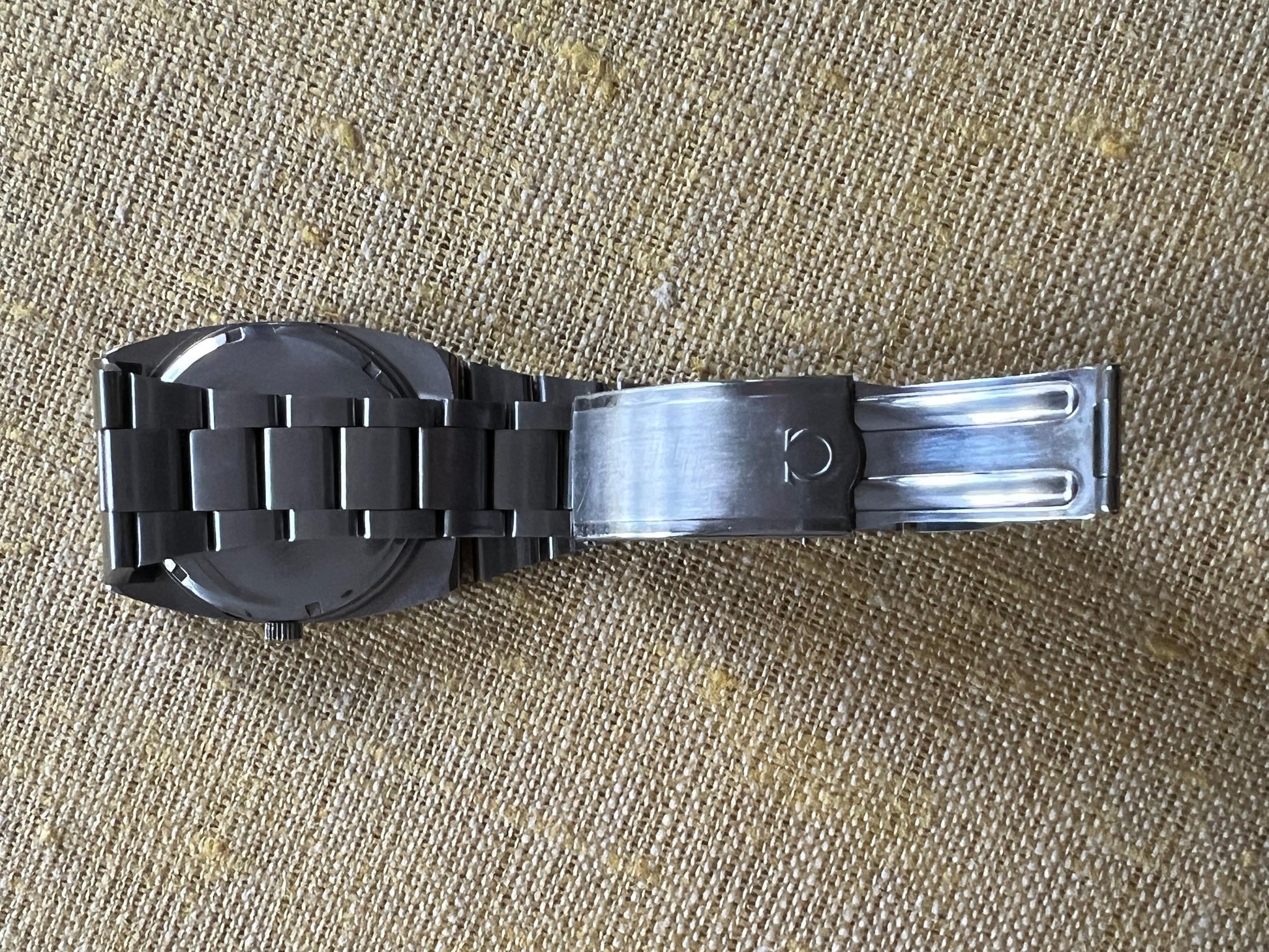 Frisman Vintage 1970's Omega Geneve Vintage Mens TV Shaped Watch with Original Tropical Dial