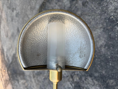 Frisman Vintage Postmodern Adjustable Two Light Brass Floor Lamp by Holtkoetter Luechten 1980's