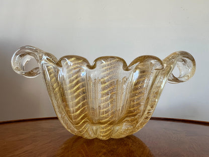 Barovier Flooted Bowl Murano 1950's