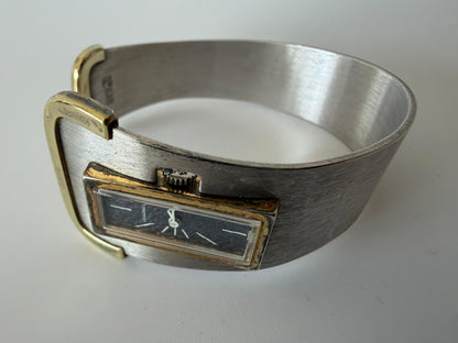 Frisman Vintage Longines Cuff Watch Bracelet Sterling Silver ca' 1970's