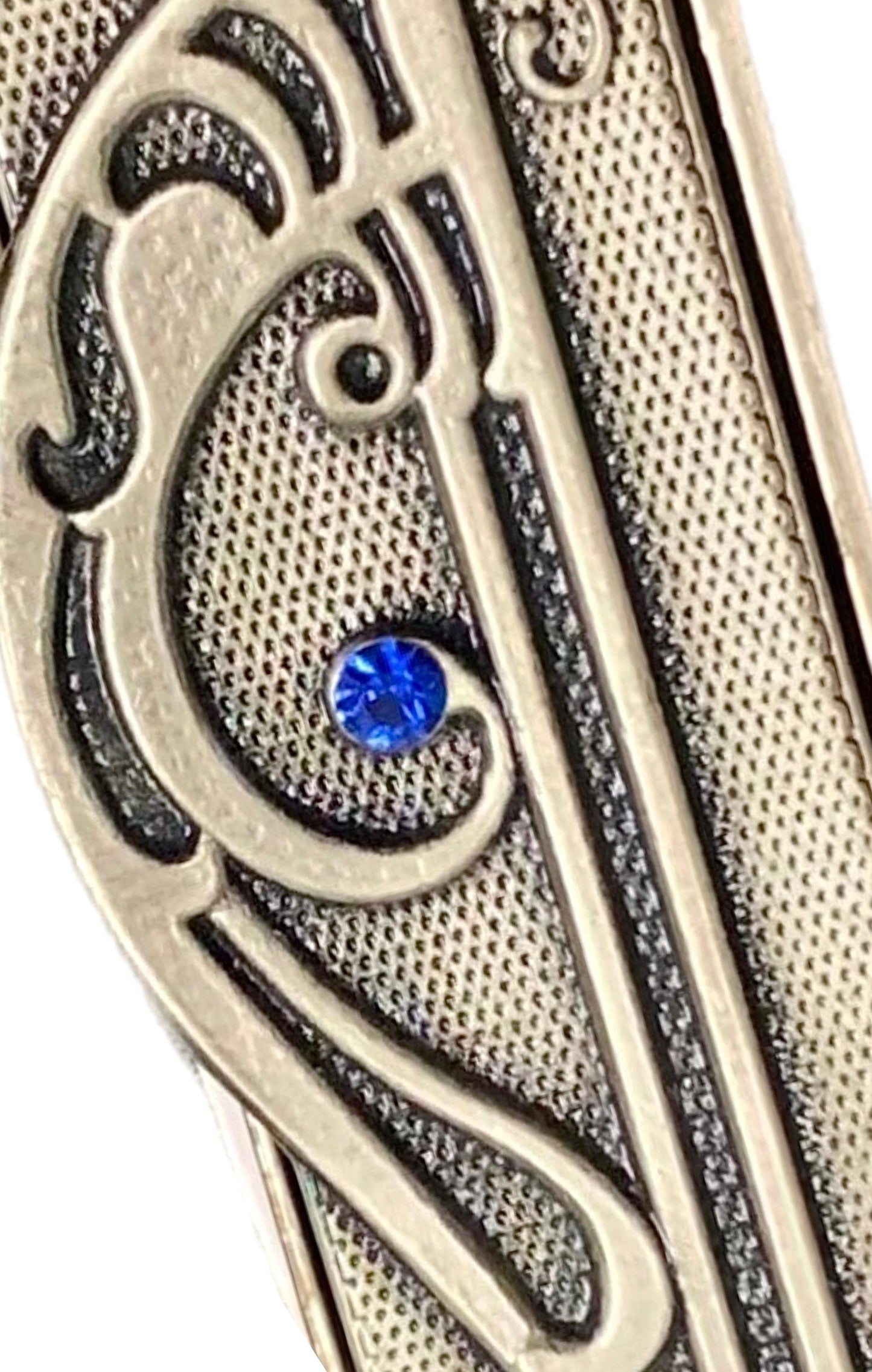 Frisman Vintage Long Vintage Modernist Pewter Art Deco Nouveau Mezuzah Bride Groom Wedding Gift