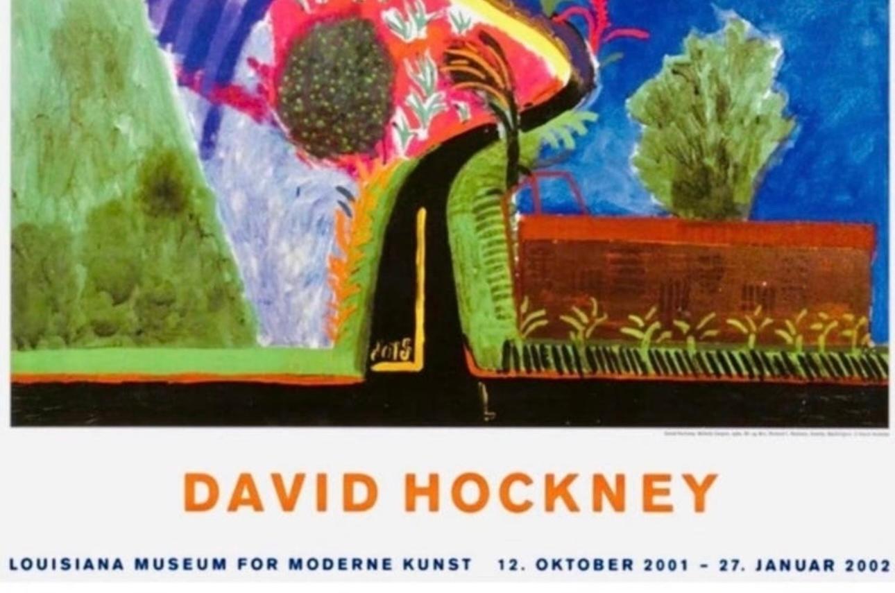 Frisman Vintage ART SALE Original David Hockney Nichols Canyon Exhibition Poster Denmark