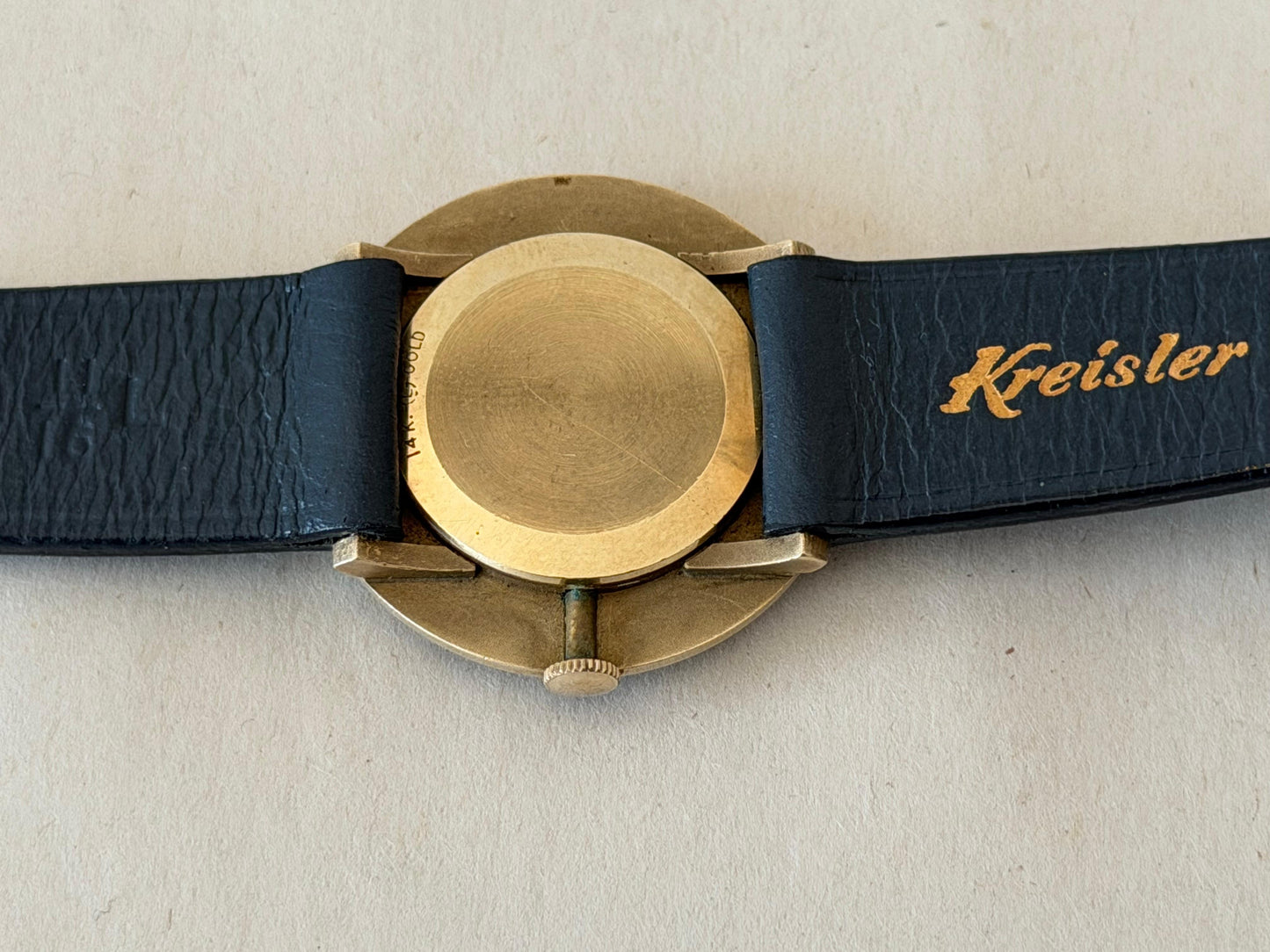 Frisman Vintage Unusual Lecoultre Disco Volante Watch in 14K Gold