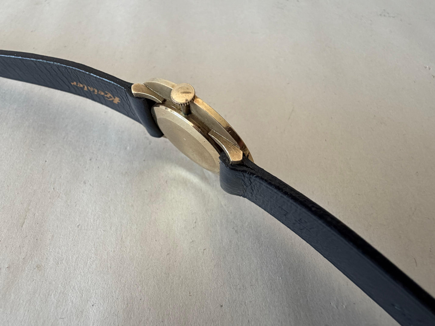 Frisman Vintage Unusual Lecoultre Disco Volante Watch in 14K Gold