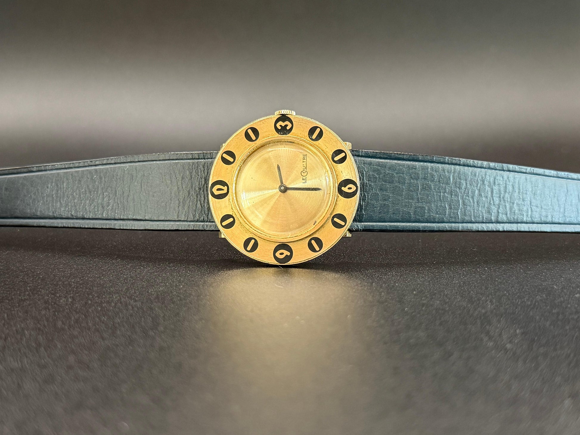 Frisman Vintage Unusual Lecoultre Disco Volante Watch in 14K Gold