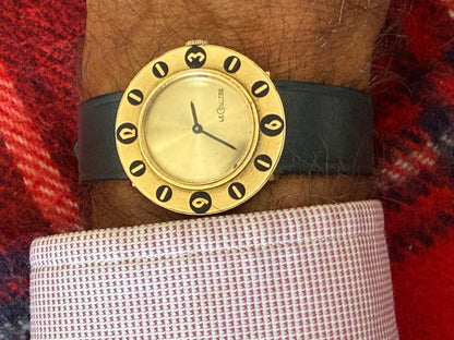 Frisman Vintage Unusual Lecoultre Disco Volante Watch in 14K Gold
