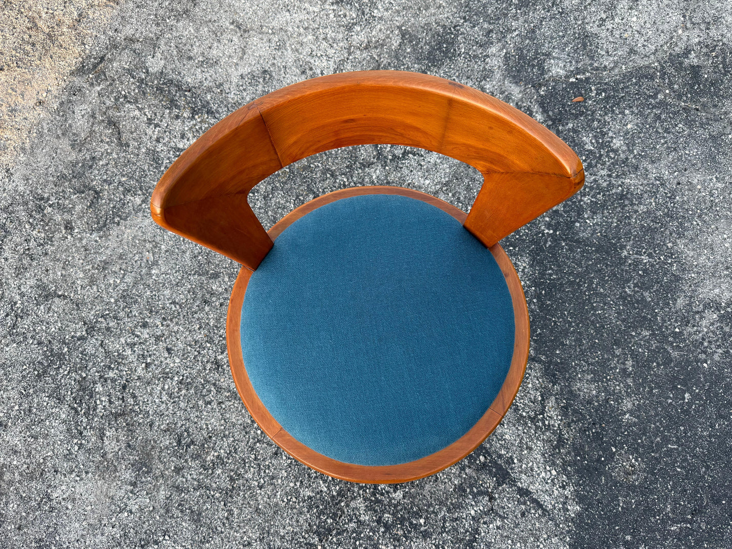 Frisman Vintage Mid-Century Modern Vanity Swivel Chair By Edward Wormley For Drexel ca' 1950's