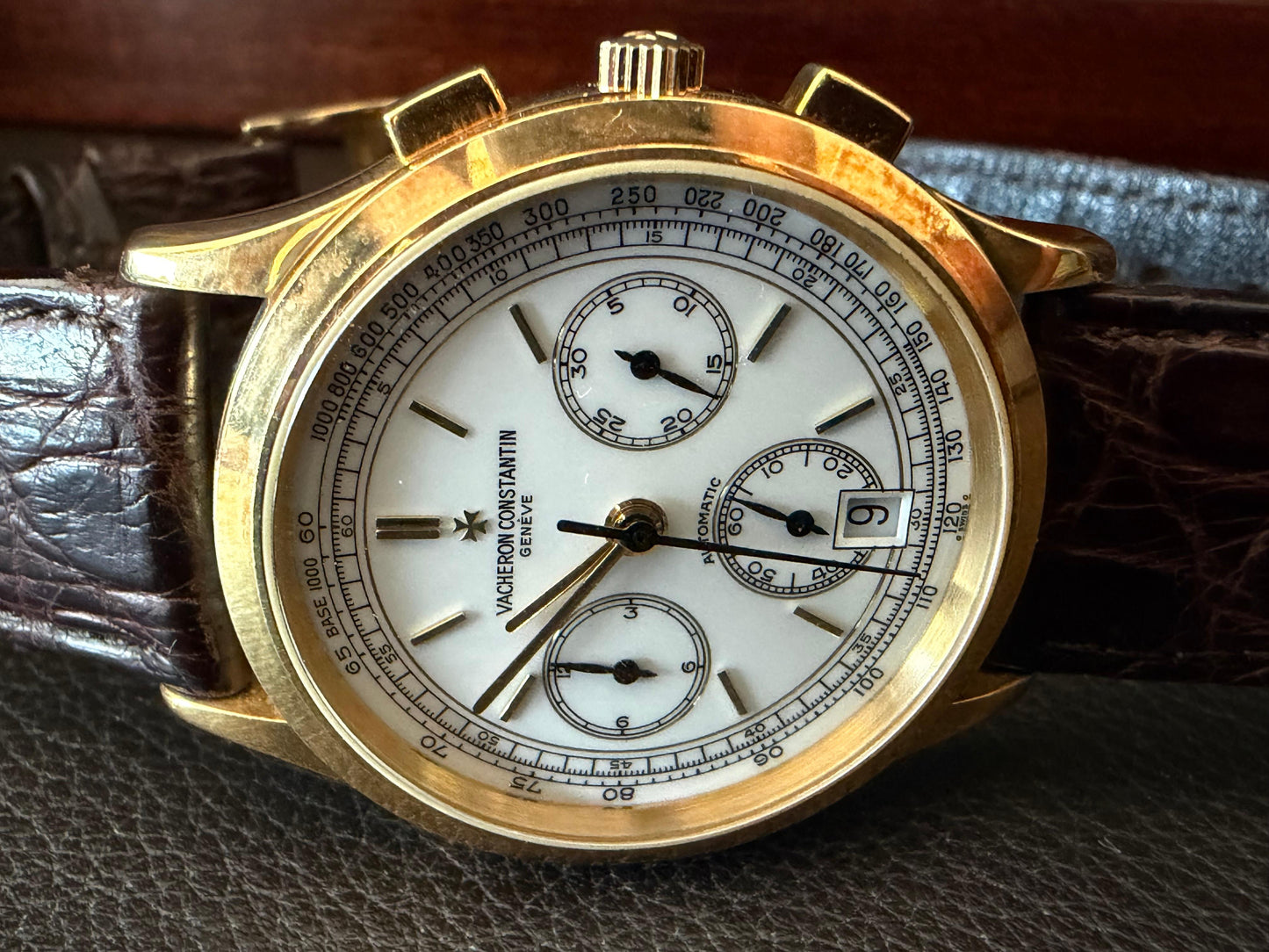 Frisman Vintage Rare Vacheron Constantin 49002 Les Historiques Chronograph ca' 1990's 18k
