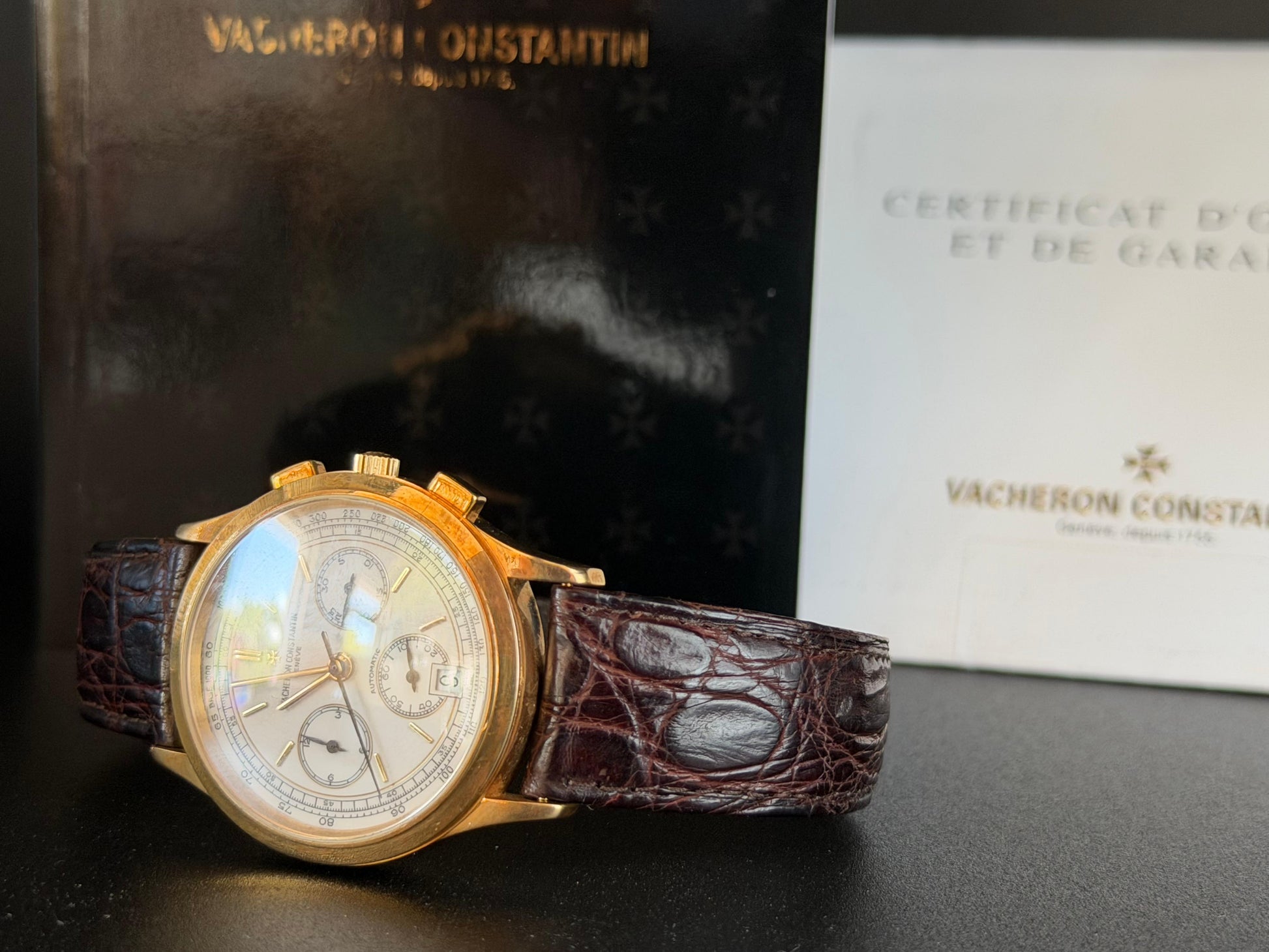Frisman Vintage Rare Vacheron Constantin 49002 Les Historiques Chronograph ca' 1990's 18k