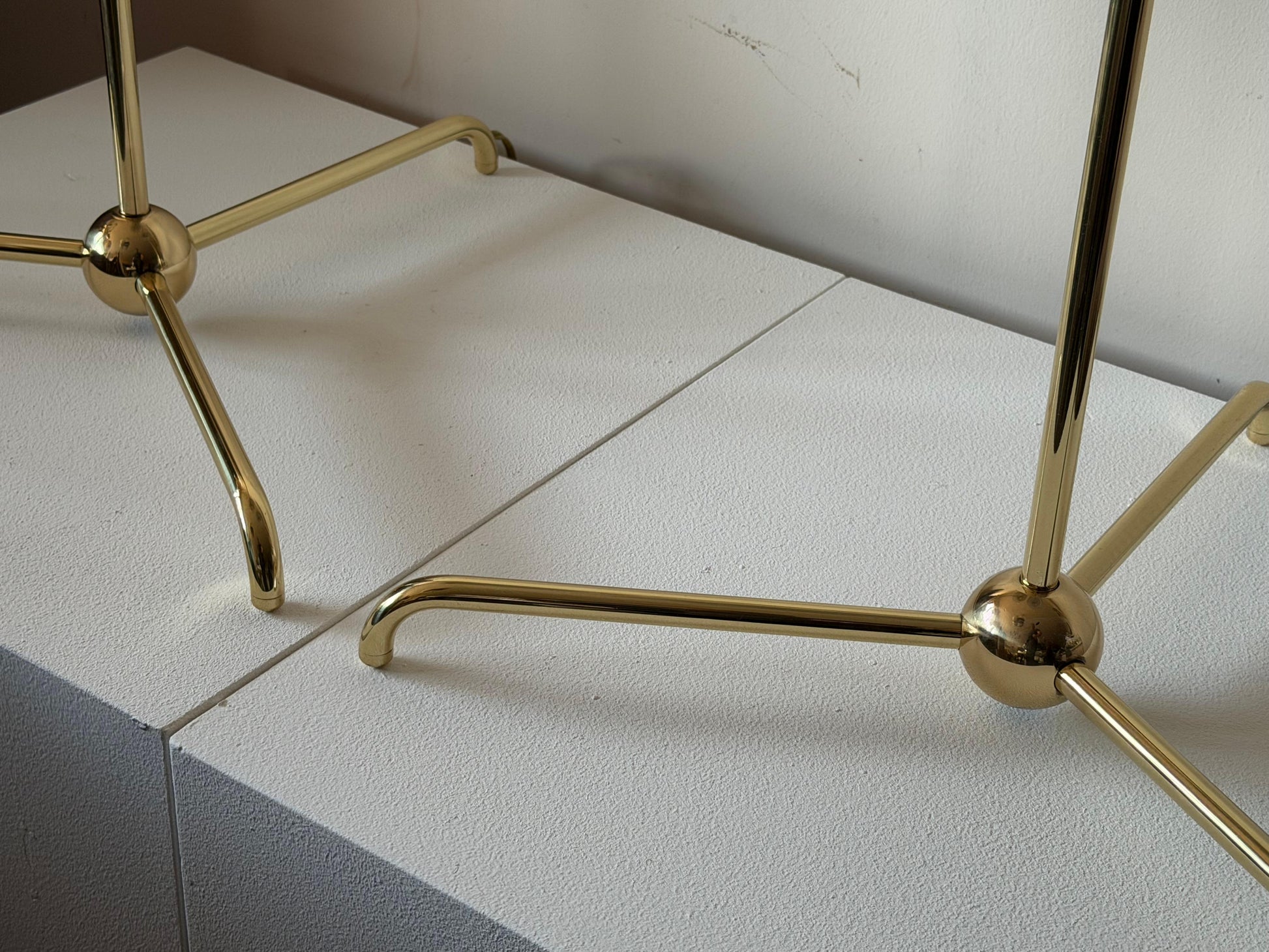 Frisman Vintage A Pair Of Brass Floor Lamps By T.H.Robsjohn-Gibbings Hansen Ca' 1950's