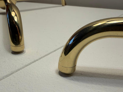 Frisman Vintage A Pair Of Brass Floor Lamps By T.H.Robsjohn-Gibbings Hansen Ca' 1950's