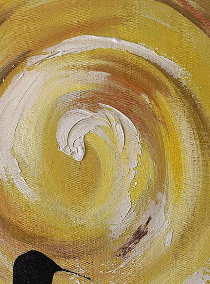 Frisman Vintage XL Robert McCaine style Mid Century Modern Shore Birds Nautical Painting Warren