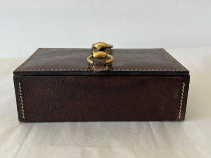 Frisman Vintage A Leather Jewelry Box By Gucci Horsebit ca' 1980's