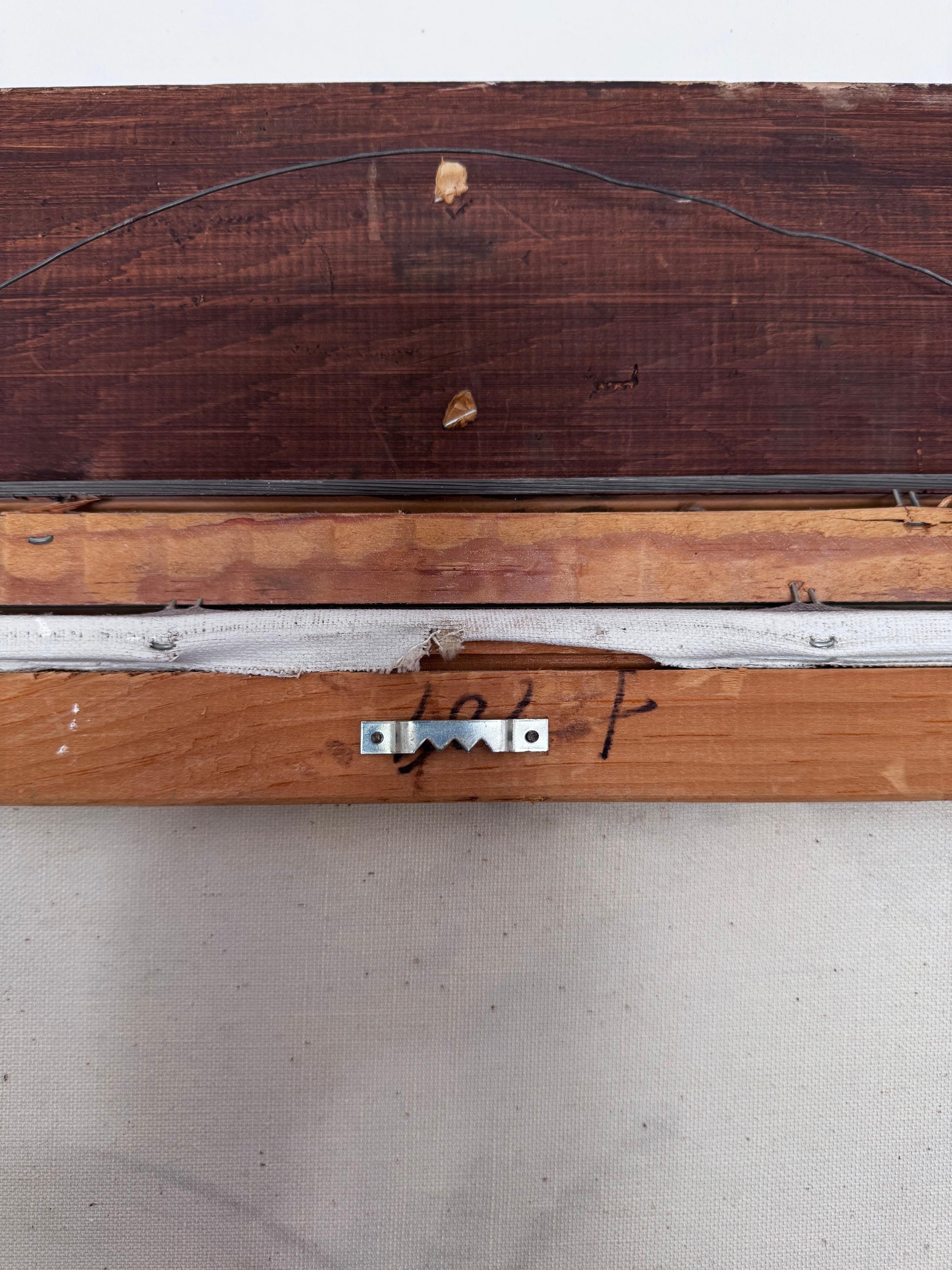 Frisman Vintage XL Mid Century Modern Framed Ferrante Dramatic Flower Still Life Oil Painting