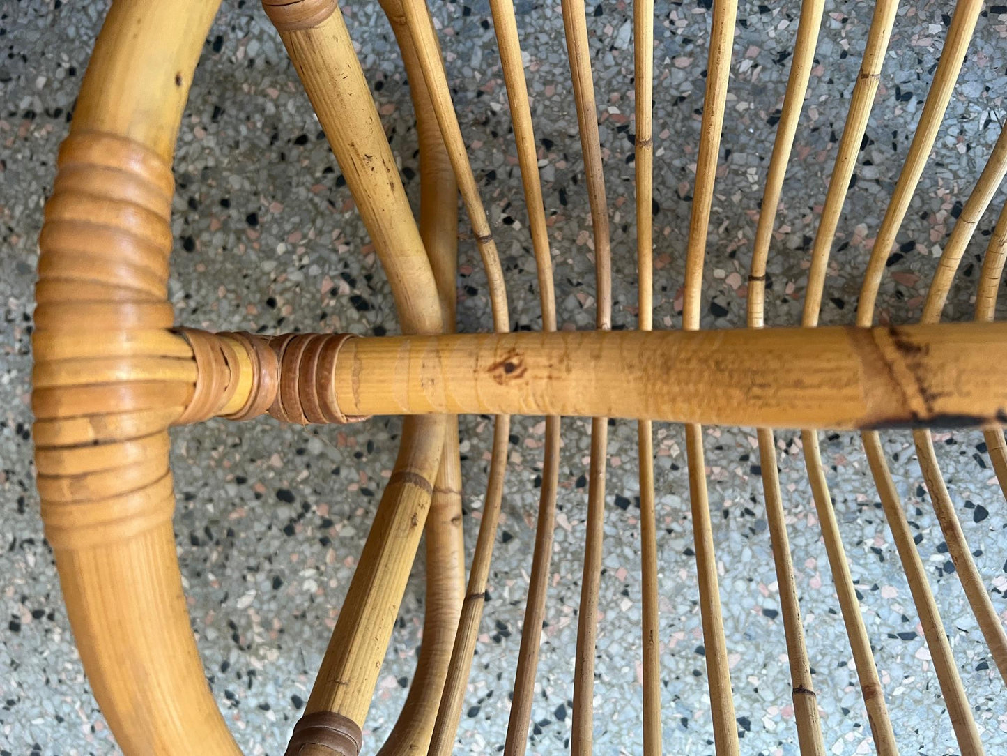 Unusual Vintage Bamboo Magazine Rack Ca' 1950's