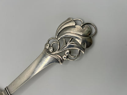 Frisman Vintage A Large Serving Spoon by Carl M. Cohr Horsens Solvvarefabrik Sterling Silver