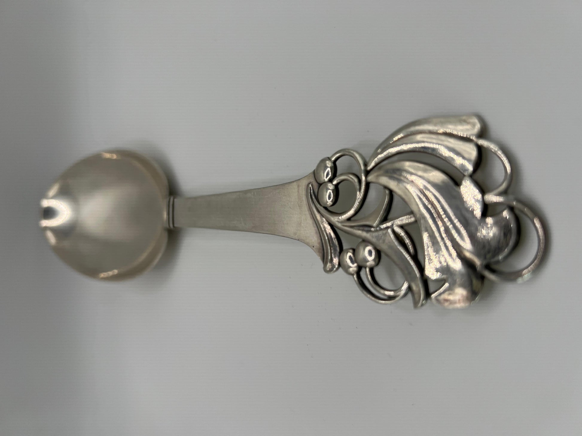 Frisman Vintage A Large Serving Spoon by Carl M. Cohr Horsens Solvvarefabrik Sterling Silver