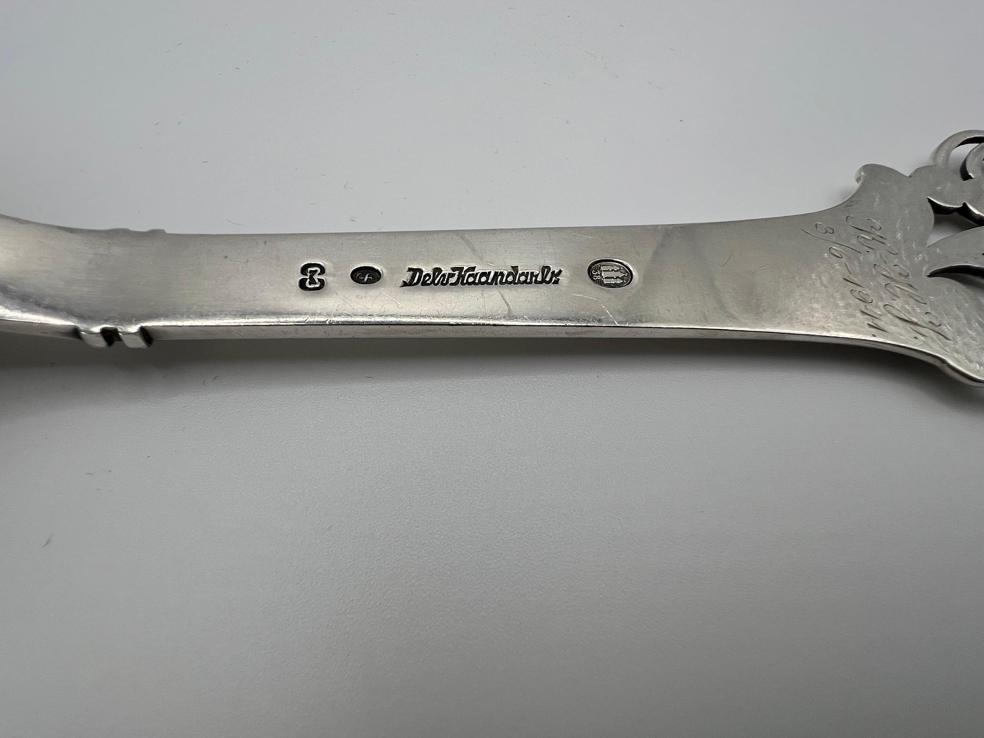 Frisman Vintage A Large Serving Spoon by Carl M. Cohr Horsens Solvvarefabrik Sterling Silver