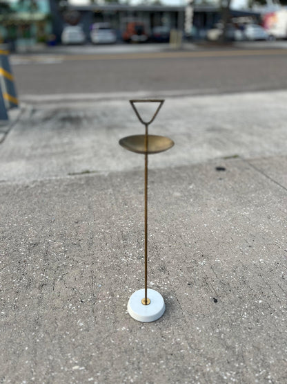 Frisman Vintage An Elegant Italian Cigarette Table ca' 1950's Brass And Marble