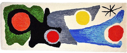 Frisman Vintage Handmade Rya Rug Type Insp Calder Miro Matisse Modern Art Wall Hanging Tapestry