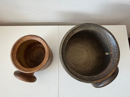 Frisman Vintage Two Unusual Ceramic Planters By Mobach Holland ca' 1960's