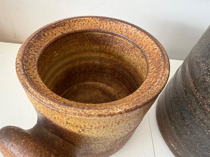 Frisman Vintage Two Unusual Ceramic Planters By Mobach Holland ca' 1960's