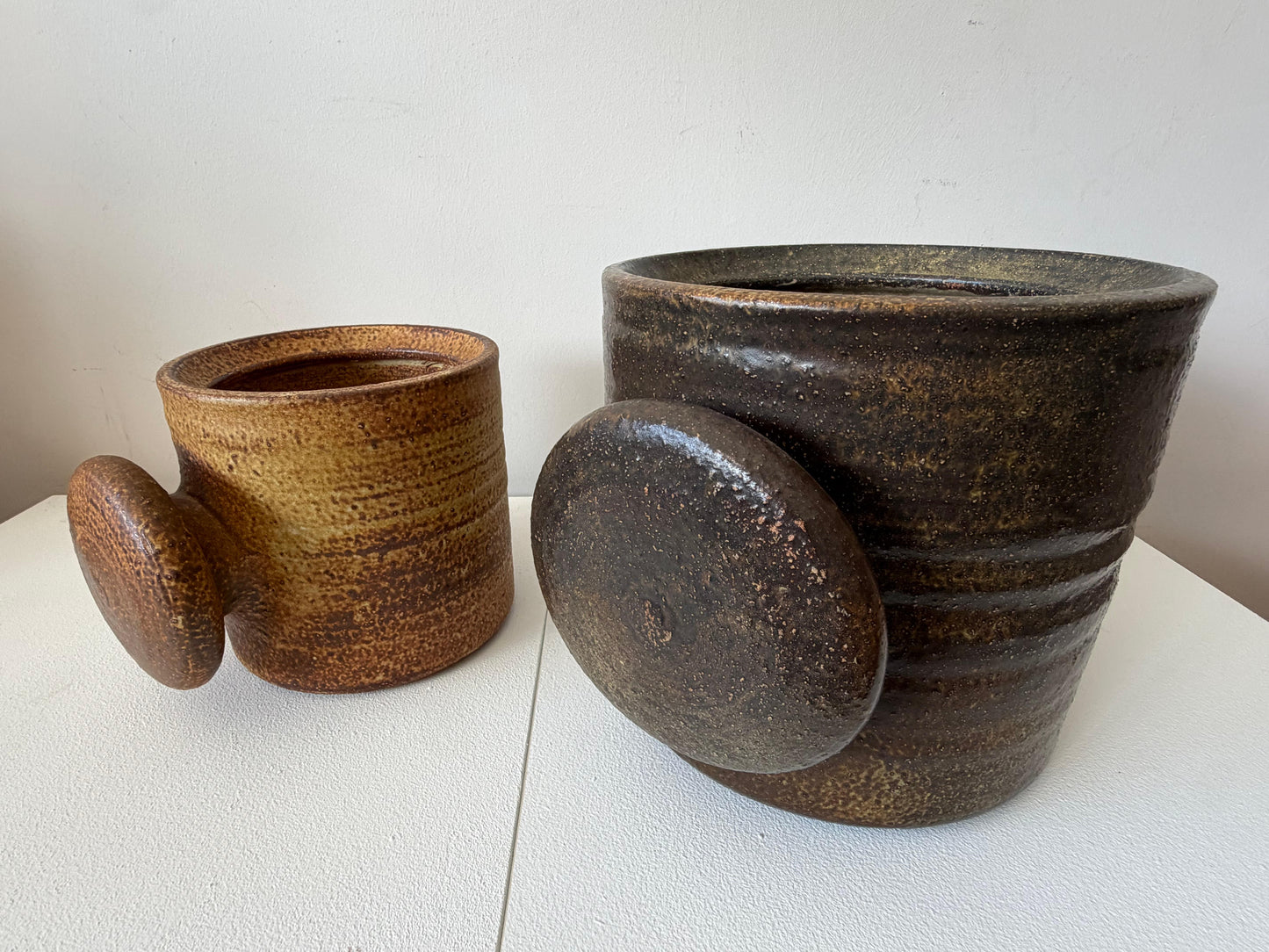 Frisman Vintage Two Unusual Ceramic Planters By Mobach Holland ca' 1960's