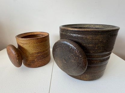 Frisman Vintage Two Unusual Ceramic Planters By Mobach Holland ca' 1960's