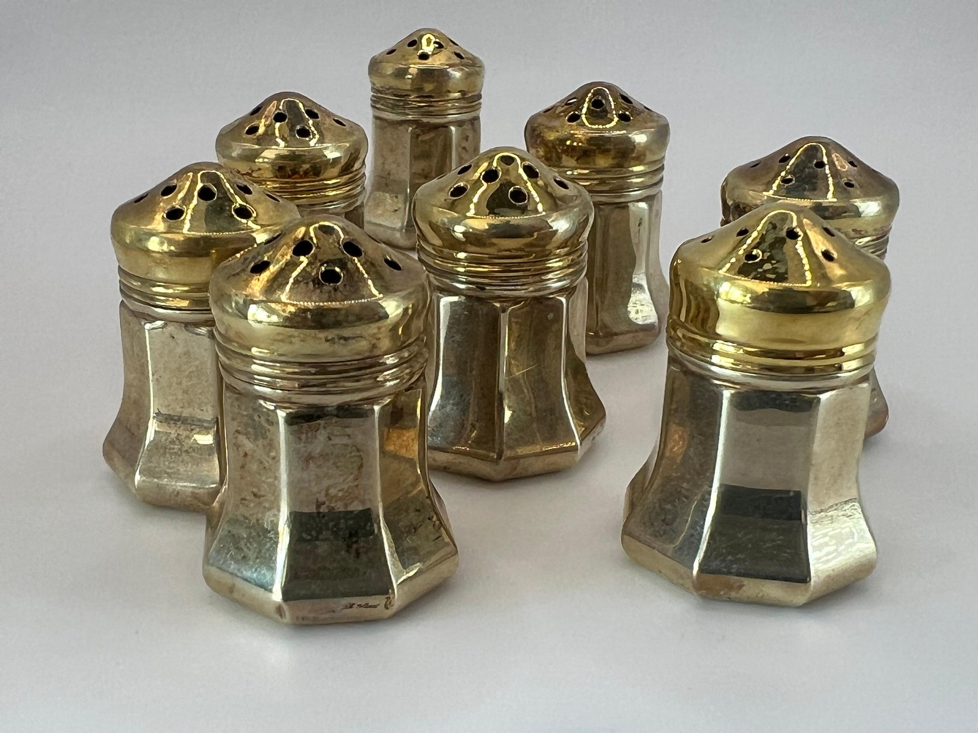 Frisman Vintage Cartier Salt & Pepper Shakers Sterling Silver Original Box ca' 1960's