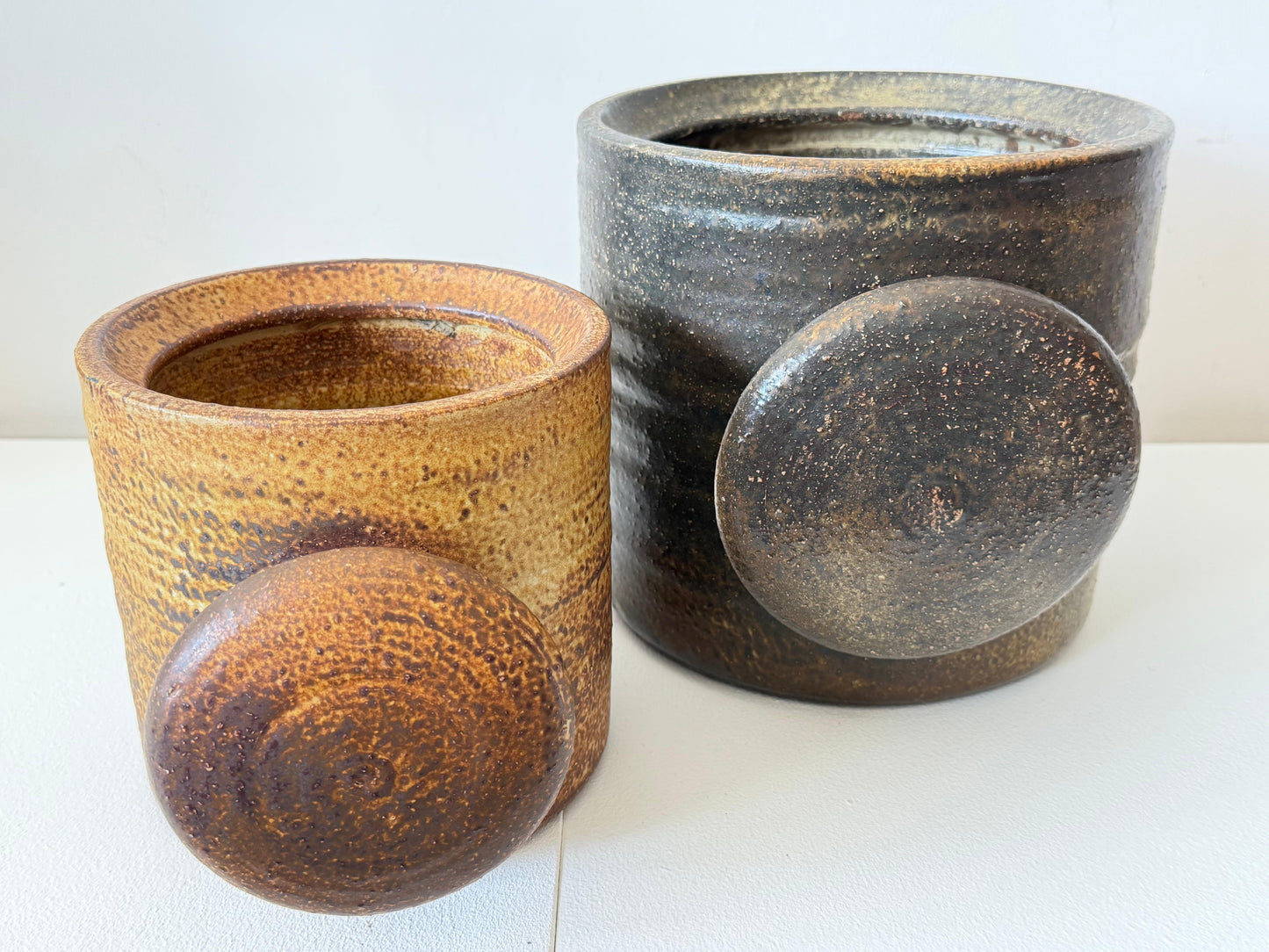Frisman Vintage Two Unusual Ceramic Planters By Mobach Holland ca' 1960's
