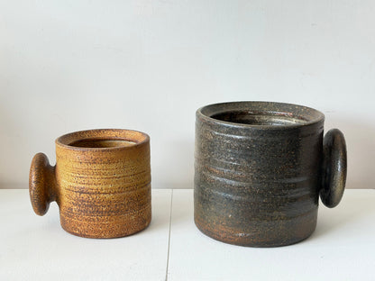Frisman Vintage Two Unusual Ceramic Planters By Mobach Holland ca' 1960's