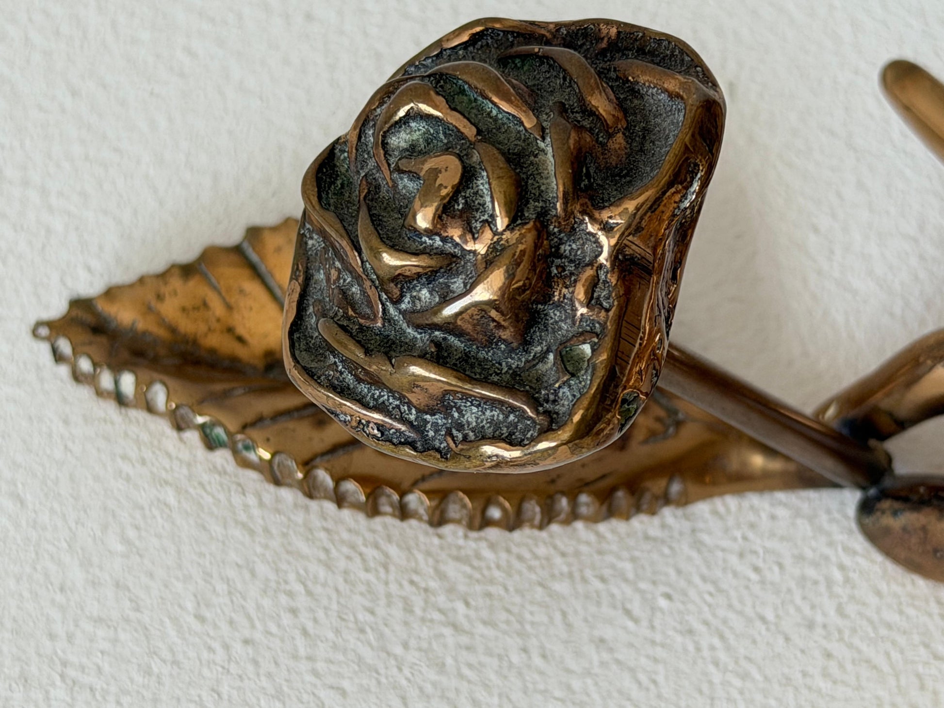 Frisman Vintage Stylized Bronze Hand Sculpture By Yves Lohé 1970's